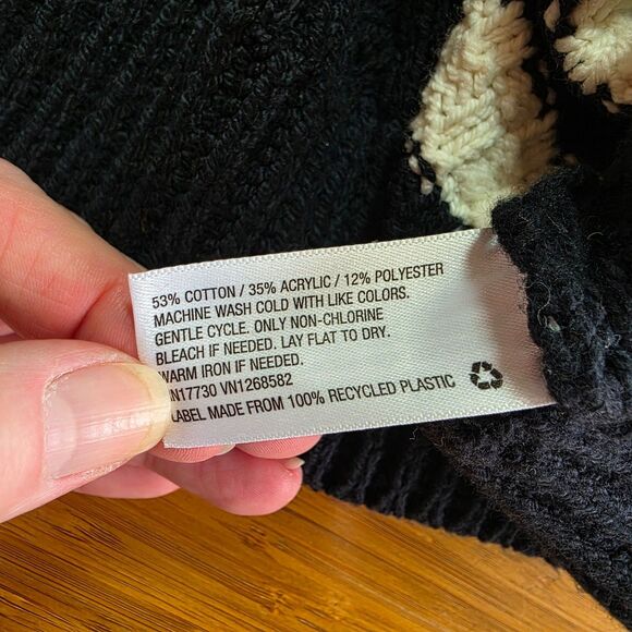 La Ligne x Target Sweater Womens 3X black and white cable zipped collar - Picture 5 of 8